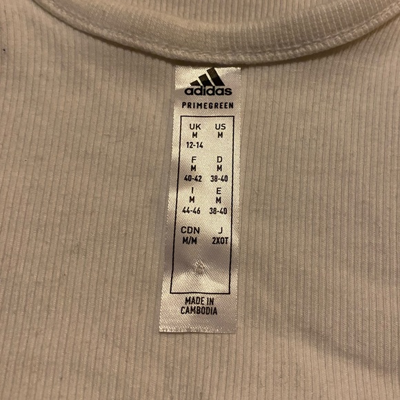 Adidas Cropped Tank with Scooped Back - Picture 3 of 3